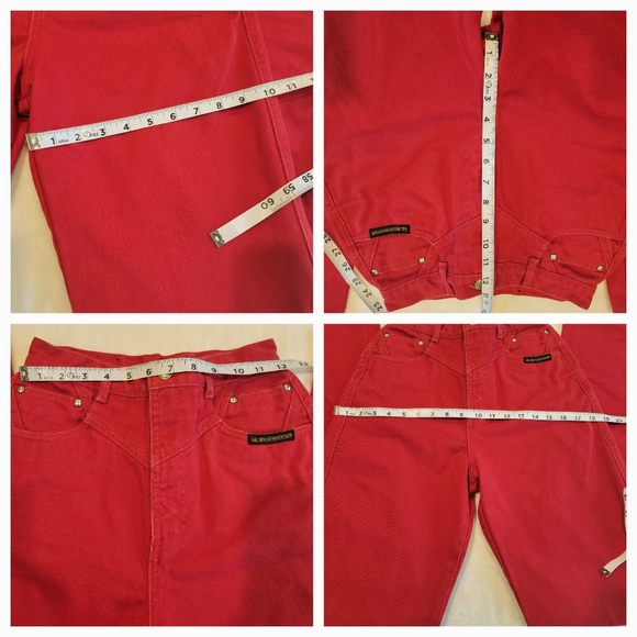 Rocky Mountain Size 5/6  Women's RED Denim Mom Jeans Bareback USA Vtg Rockies - Picture 13 of 14